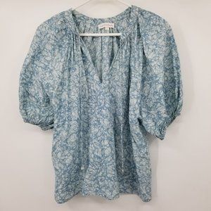 House of Harlow 1960 Blue & White Floral Blouse